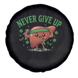 Liver Cancer Awareness Transplant Support Spare Tire Cover Never Give Up Nurse Gift
