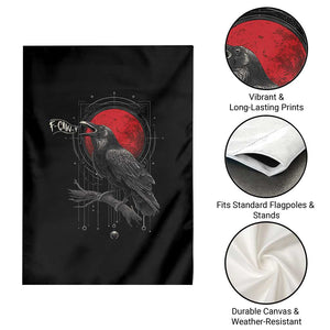 Horror Raven Garden Flag F Caw F Gothic Blood Moon Halloween TS12 Print Your Wear