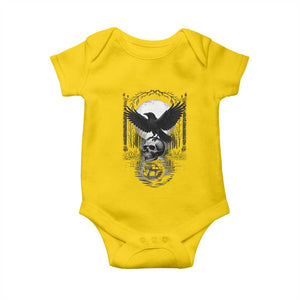 Gothic Raven On Skull With Full Moon Baby Onesie TS12 Daisy Print Your Wear