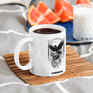 Gothic Raven On Skull With Full Moon Coffee Mug TS12 Print Your Wear
