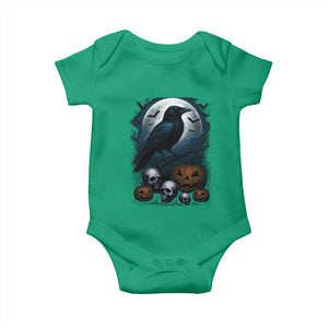 Halloween Gothic Raven Baby Onesie Full Moon Horror Art TS12 Irish Green Print Your Wear