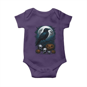 Halloween Gothic Raven Baby Onesie Full Moon Horror Art TS12 Purple Print Your Wear