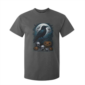 Halloween Gothic Raven T Shirt For Kid Full Moon Horror Art TS12 Dark Heather Print Your Wear