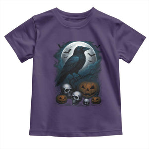 Halloween Gothic Raven Toddler T Shirt Full Moon Horror Art TS12 Purple Print Your Wear