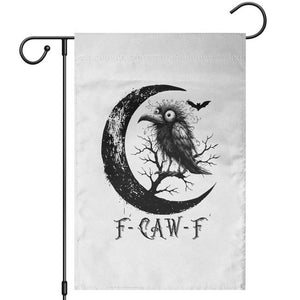 Funny Raven Bird Garden Flag F Caw F Joke Moon Sarcastic Humor Art TS12 White Print Your Wear