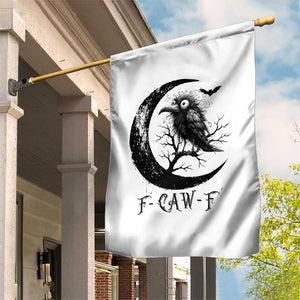 Funny Raven Bird Garden Flag F Caw F Joke Moon Sarcastic Humor Art TS12 Print Your Wear