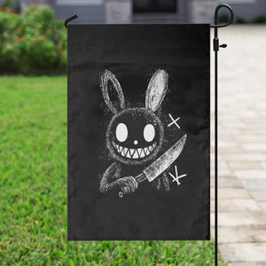 Funny Creepy Bunny With Knife Garden Flag Cute Horror Aesthetic TS12 Print Your Wear