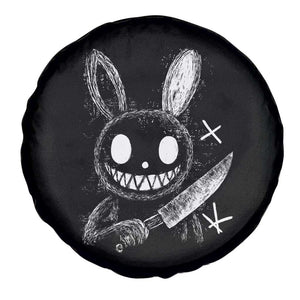 Funny Creepy Bunny With Knife Spare Tire Cover Cute Horror Aesthetic TS12 Print Your Wear