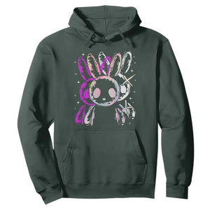 Horror Cute Bunny Rabbit Hoodie Horror Aesthetic TS12 Dark Forest Green Print Your Wear