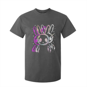 Horror Cute Bunny Rabbit T Shirt For Kid Horror Aesthetic TS12 Dark Heather Print Your Wear