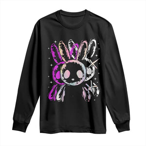 Horror Cute Bunny Rabbit Long Sleeve Shirt Horror Aesthetic TS12 Black Print Your Wear