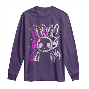Horror Cute Bunny Rabbit Long Sleeve Shirt Horror Aesthetic TS12 Purple Print Your Wear