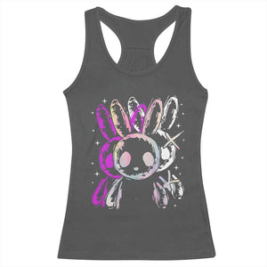 Horror Cute Bunny Rabbit Racerback Tank Top Horror Aesthetic TS12 Dark Heather Print Your Wear