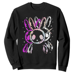 Horror Cute Bunny Rabbit Sweatshirt Horror Aesthetic TS12 Black Print Your Wear