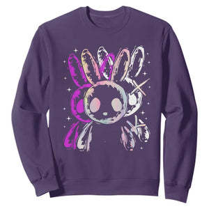 Horror Cute Bunny Rabbit Sweatshirt Horror Aesthetic TS12 Purple Print Your Wear
