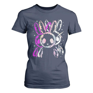 Horror Cute Bunny Rabbit T Shirt For Women Horror Aesthetic TS12 Navy Print Your Wear