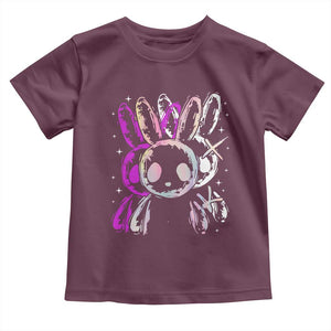 Horror Cute Bunny Rabbit Toddler T Shirt Horror Aesthetic TS12 Maroon Print Your Wear
