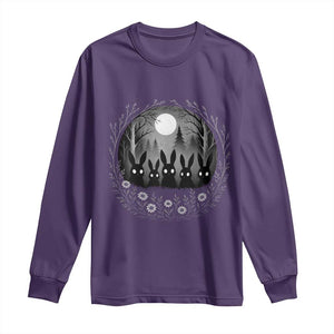 Creepy Cute Bunny Rabbits Long Sleeve Shirt Dark Horror Aesthetic TS12 Purple Print Your Wear