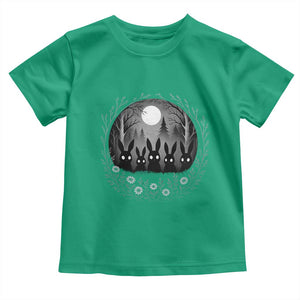 Creepy Cute Bunny Rabbits Toddler T Shirt Dark Horror Aesthetic TS12 Irish Green Print Your Wear