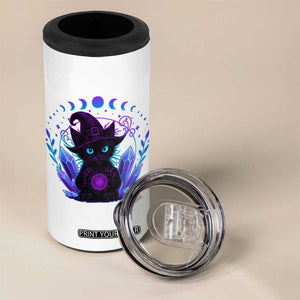 Witchy Black Cat 4 in 1 Can Cooler Tumbler Funny Spellcasting Pastel Goth Aesthetic TS12 Print Your Wear