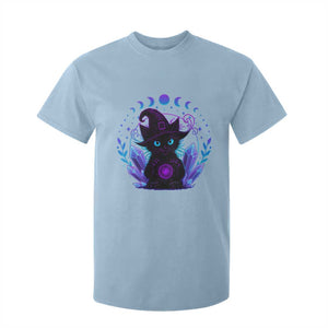 Witchy Black Cat T Shirt For Kid Funny Spellcasting Pastel Goth Aesthetic TS12 Light Blue Print Your Wear