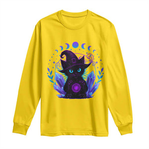 Witchy Black Cat Long Sleeve Shirt Funny Spellcasting Pastel Goth Aesthetic TS12 Daisy Print Your Wear