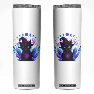Witchy Black Cat Skinny Tumbler Funny Spellcasting Pastel Goth Aesthetic TS12 White Print Your Wear