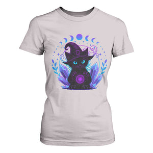 Witchy Black Cat T Shirt For Women Funny Spellcasting Pastel Goth Aesthetic TS12 Ice Gray Print Your Wear