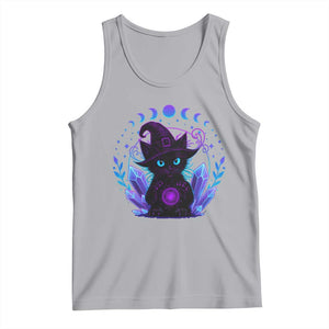 Witchy Black Cat Tank Top Funny Spellcasting Pastel Goth Aesthetic TS12 Athletic Heather Print Your Wear