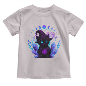 Witchy Black Cat Toddler T Shirt Funny Spellcasting Pastel Goth Aesthetic TS12 Ice Gray Print Your Wear