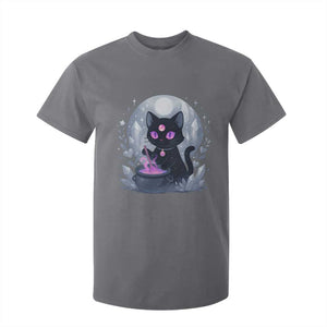 Witchy Black Cat T Shirt For Kid Brewing Magic Funny Pastel Goth Art TS12 Charcoal Print Your Wear