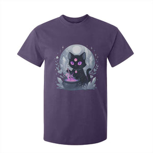 Witchy Black Cat T Shirt For Kid Brewing Magic Funny Pastel Goth Art TS12 Purple Print Your Wear