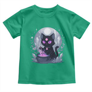 Witchy Black Cat Toddler T Shirt Brewing Magic Funny Pastel Goth Art TS12 Irish Green Print Your Wear