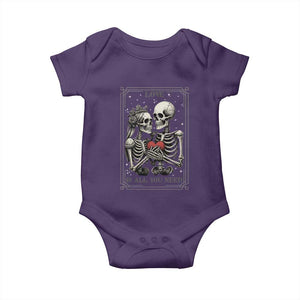 Love Is All You Need Baby Onesie Skeleton Lovers Funny Halloween Tarot TS12 Purple Print Your Wear