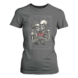 Love Is All You Need T Shirt For Women Skeleton Lovers Funny Halloween Tarot TS12 Dark Heather Print Your Wear