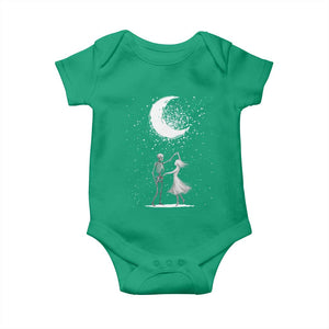 Skeleton Lover Dancing Under The Moon Dark Romantic Art Baby Onesie TS12 Irish Green Print Your Wear
