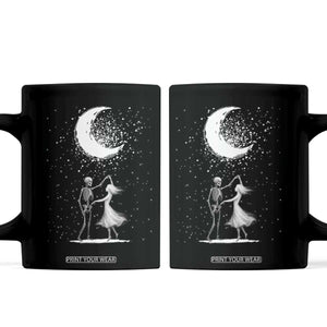 Skeleton Lover Dancing Under The Moon Dark Romantic Art Coffee Mug TS12 Black Print Your Wear