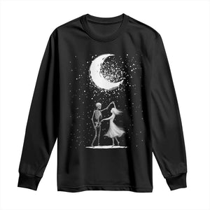 Skeleton Lover Dancing Under The Moon Dark Romantic Art Long Sleeve Shirt TS12 Black Print Your Wear