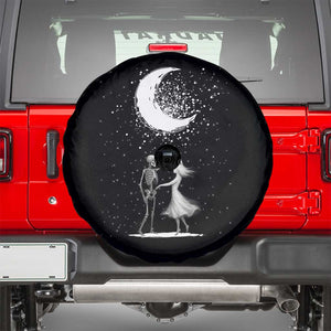 Skeleton Lover Dancing Under The Moon Dark Romantic Art Spare Tire Cover TS12 Black Print Your Wear