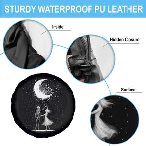 Skeleton Lover Dancing Under The Moon Dark Romantic Art Spare Tire Cover TS12 Print Your Wear