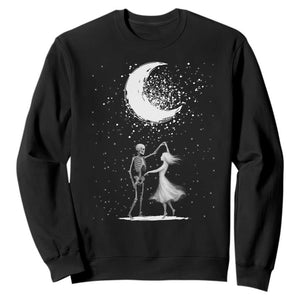 Skeleton Lover Dancing Under The Moon Dark Romantic Art Sweatshirt TS12 Black Print Your Wear