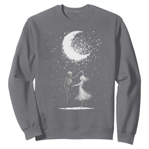 Skeleton Lover Dancing Under The Moon Dark Romantic Art Sweatshirt TS12 Charcoal Print Your Wear