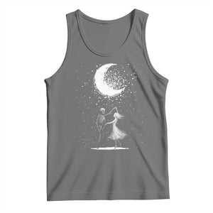 Skeleton Lover Dancing Under The Moon Dark Romantic Art Tank Top TS12 Black Heather Print Your Wear