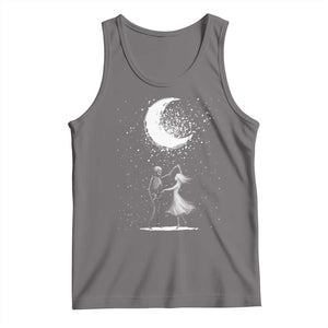 Skeleton Lover Dancing Under The Moon Dark Romantic Art Tank Top TS12 Deep Heather Print Your Wear