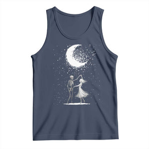 Skeleton Lover Dancing Under The Moon Dark Romantic Art Tank Top TS12 Navy Print Your Wear