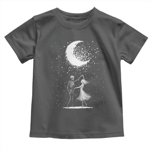 Skeleton Lover Dancing Under The Moon Dark Romantic Art Toddler T Shirt TS12 Dark Heather Print Your Wear