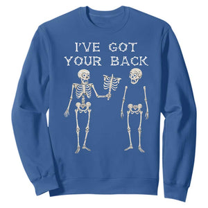 Funny Skeleton Sweatshirt I Have Got Your Back Bone Pun TS12 Royal Blue Print Your Wear