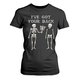 Funny Skeleton T Shirt For Women I Have Got Your Back Bone Pun TS12 Black Print Your Wear