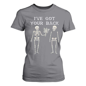 Funny Skeleton T Shirt For Women I Have Got Your Back Bone Pun TS12 Charcoal Print Your Wear