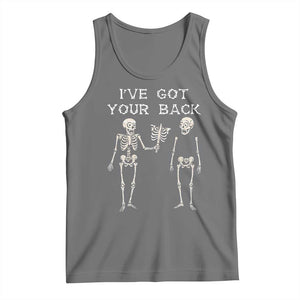 Funny Skeleton Tank Top I Have Got Your Back Bone Pun TS12 Black Heather Print Your Wear